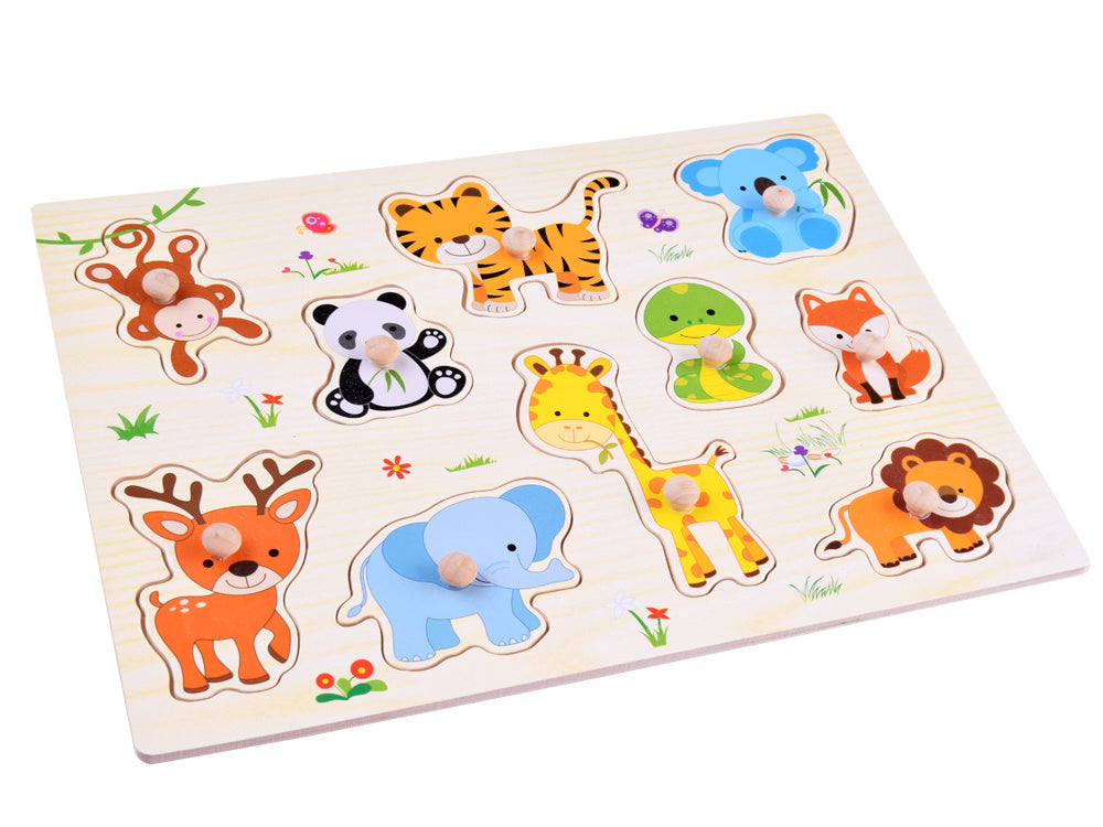 Drvene puzzle životinje 10 elemenata