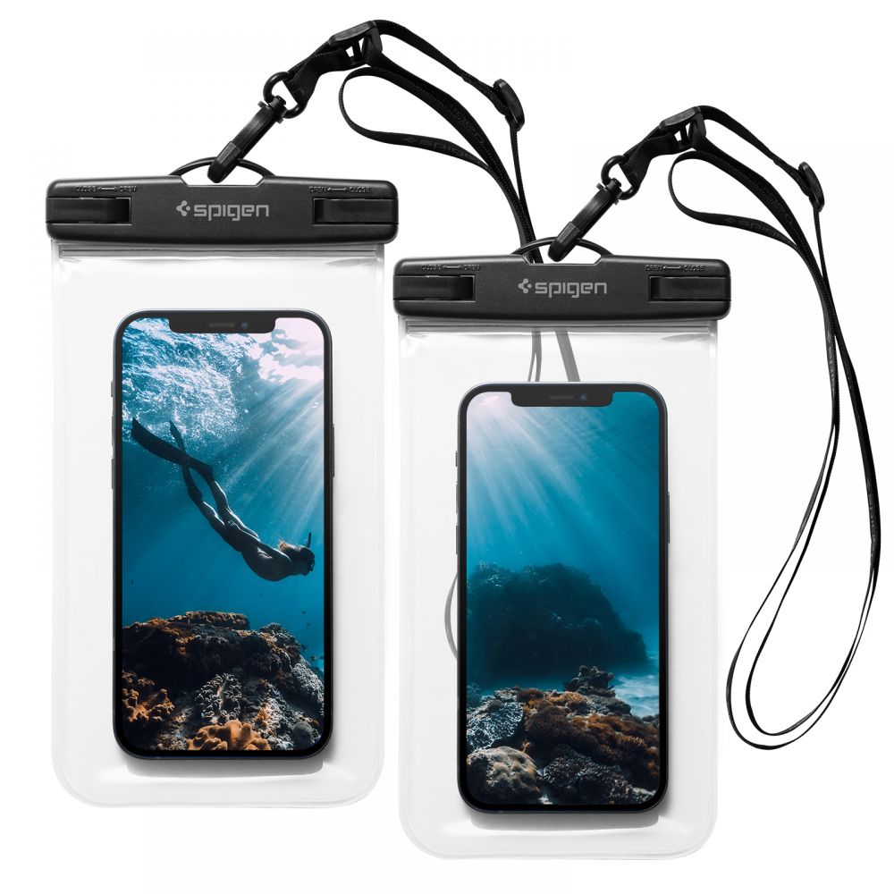 SPIGEN A601 UNIVERZALNA VODONEPROPUSNA TORBICA 2 KOM PAKET CRYSTAL CLEAR
