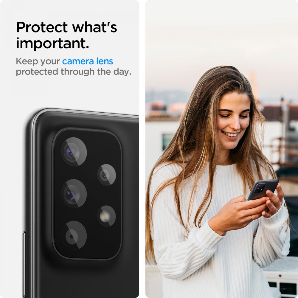 SPIGEN OPTIK.TR OCHRANA FOTOAPARÁTU, 2 KS PRO SAMSUNG GALAXY A33 5G / A53 5G / A73 5G, ČERNÁ