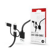 Hama 00201536 USB kabel 1,5 m USB 2.0 USB A USB C Crno