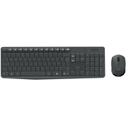Logitech MK235 tipkovnica Miš priložen USB QWERTZ Njemački Sivo
