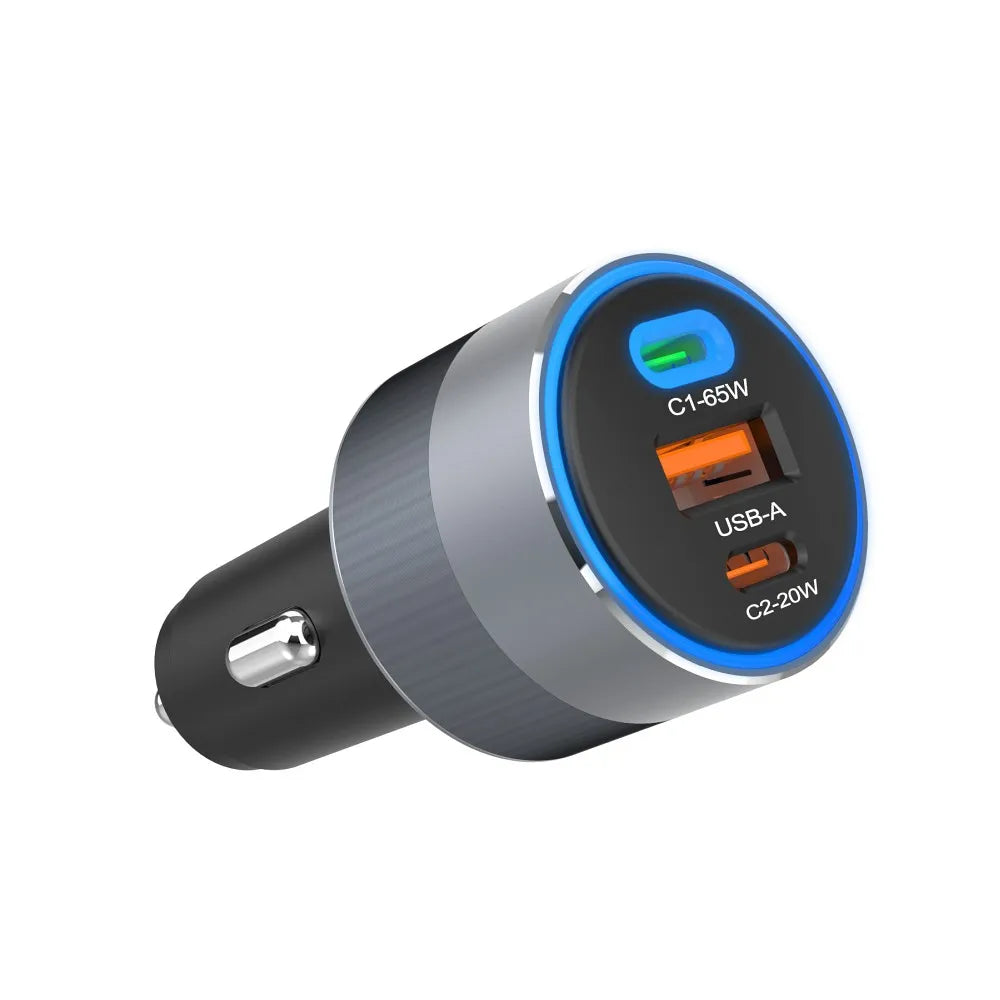 FORCELL F-ENERGY Alu - nabíječka do auta 85W PD+QC4.0+SAM SFC 2.0, 2xUSB C+USB A