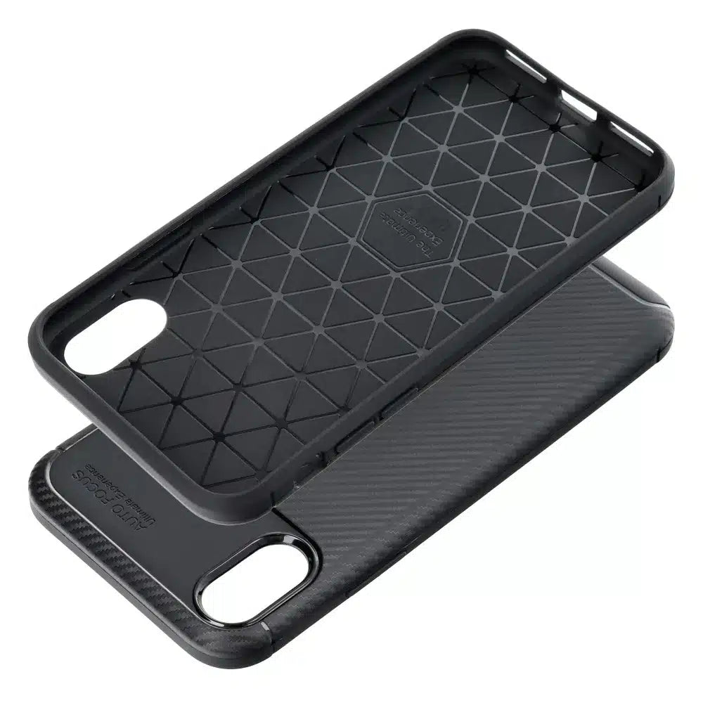 CARBON PREMIUM maska pro iPhone X/XS černá
