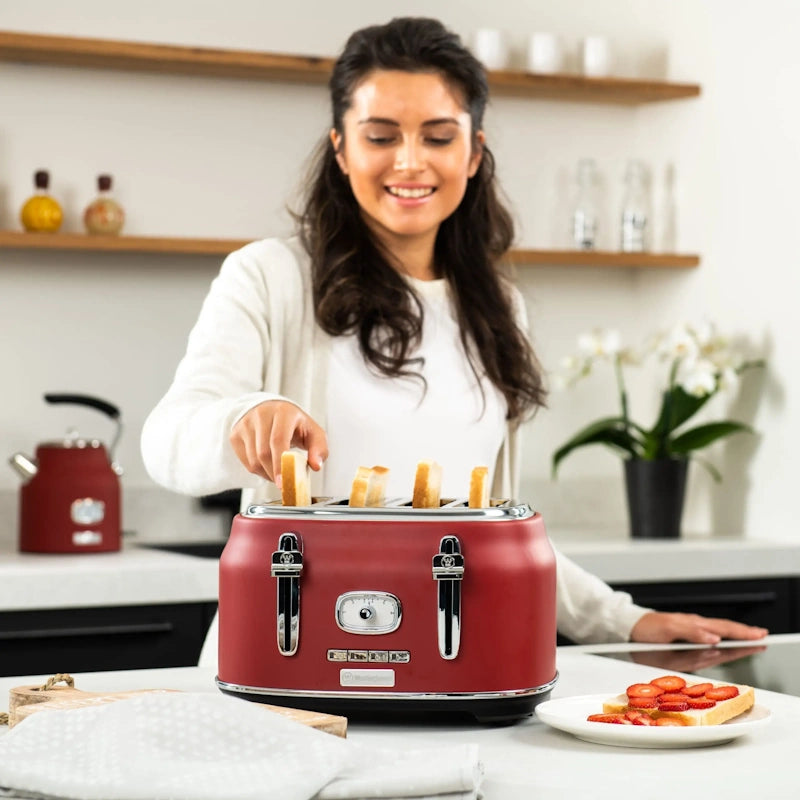 Westinghouse Retro Red 4 Slice toster