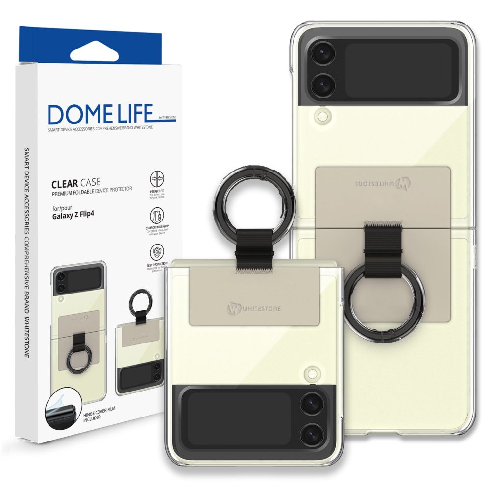 WHITESTONE PROZIRNA MASKA SA PRSTENOM ZA SAMSUNG GALAXY Z FLIP 4 - BEIGE