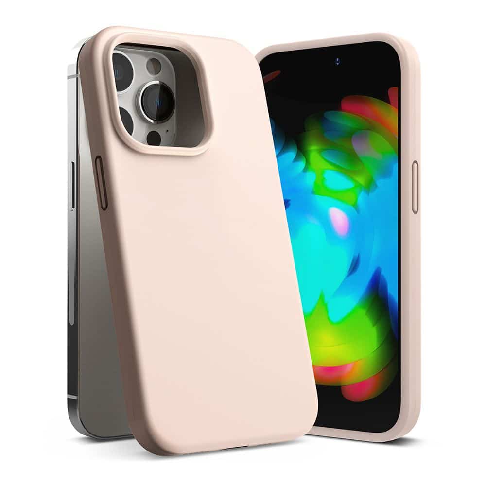 RINGKE SILIKONOVÉ POUZDRO PRO IPHONE 14 PRO PINK SAND
