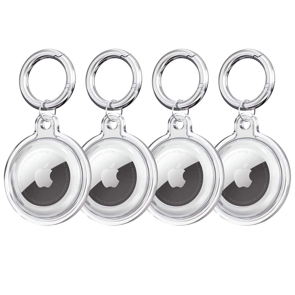 TECH-PROTECT ICON POUZDRA PRO APPLE AIRTAG 1 / 2 PACK 4 KS - průhledné