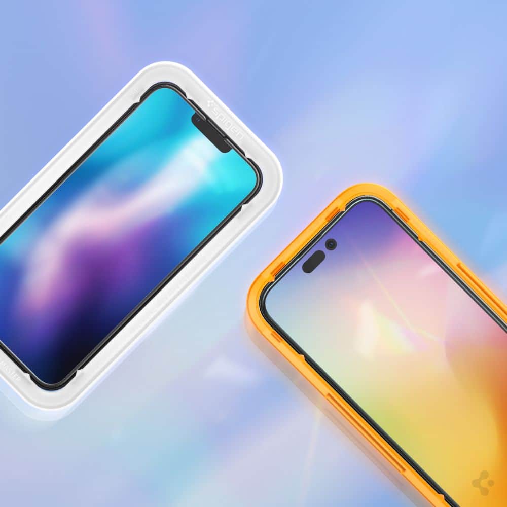 SPIGEN ALM GLASS FC TVRZENÉ SKLO 2-KUSY PRO IPHONE 14 PRO ČERNÉ