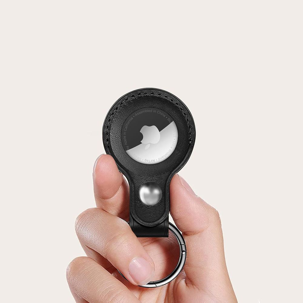 TECH-PROTECT NATURALFIT POUZDRO NA KLÍČENKU PRO APPLE AIRTAG 1 / 2 – černé
