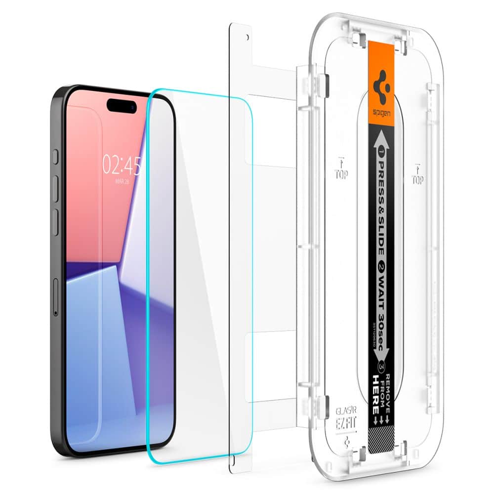 SPIGEN GLAS.TR EZ FIT Tvrzené sklo pro iPhone 15 Pro Max průhledné