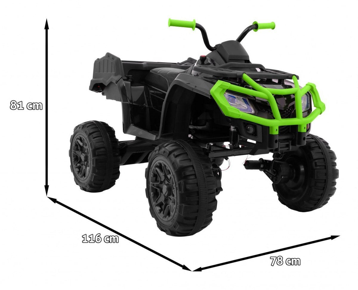 Quad na akumulator XL ATV - crno/zeleni