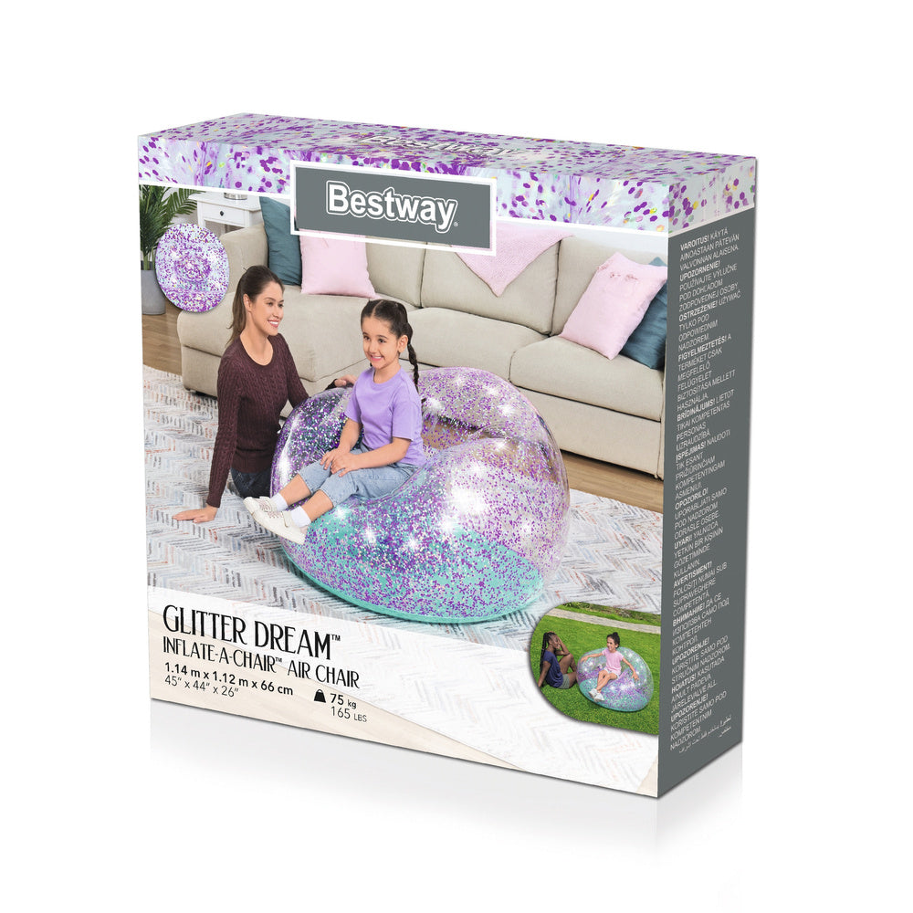 Svjetlucava stolica na napuhavanje 114 x 112 x 66 Bestway 75115