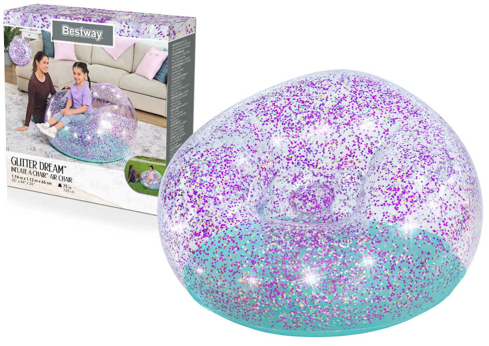 Svjetlucava stolica na napuhavanje 114 x 112 x 66 Bestway 75115