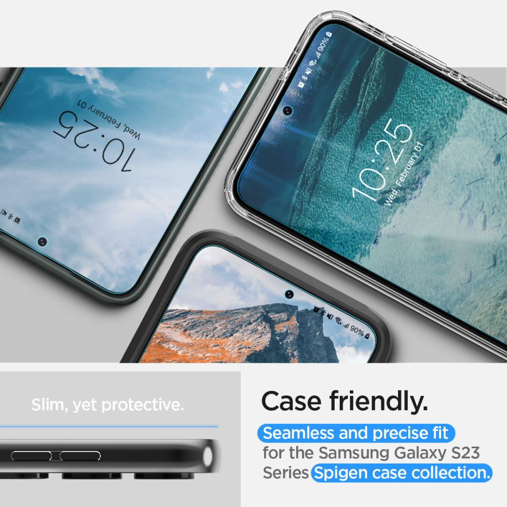 Spigen – Neo Flex (2 ks) pro Samsung Galaxy S23 Plus – průhledná