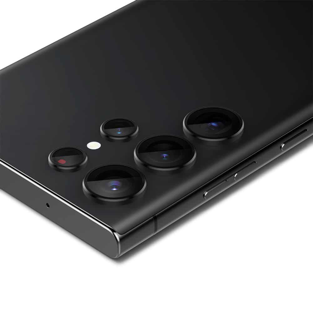 Spigen – Optik.TR EZ FIT sklo fotoaparátu (2ks) pro Samsung Galaxy S23 Ultra – černé