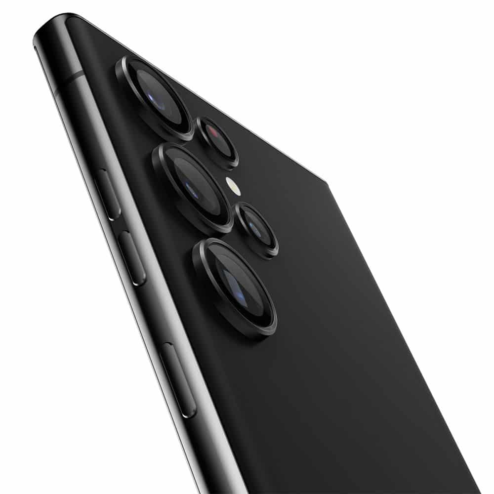 Spigen – Optik.TR EZ FIT sklo fotoaparátu (2ks) pro Samsung Galaxy S23 Ultra – černé