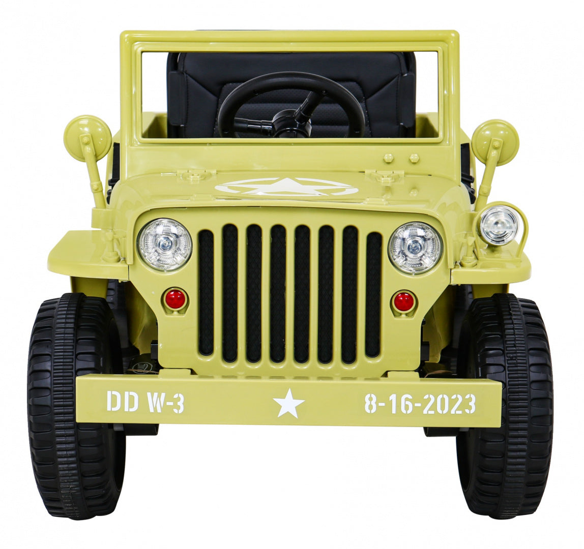 Auto na akumulator Retro Military - bež