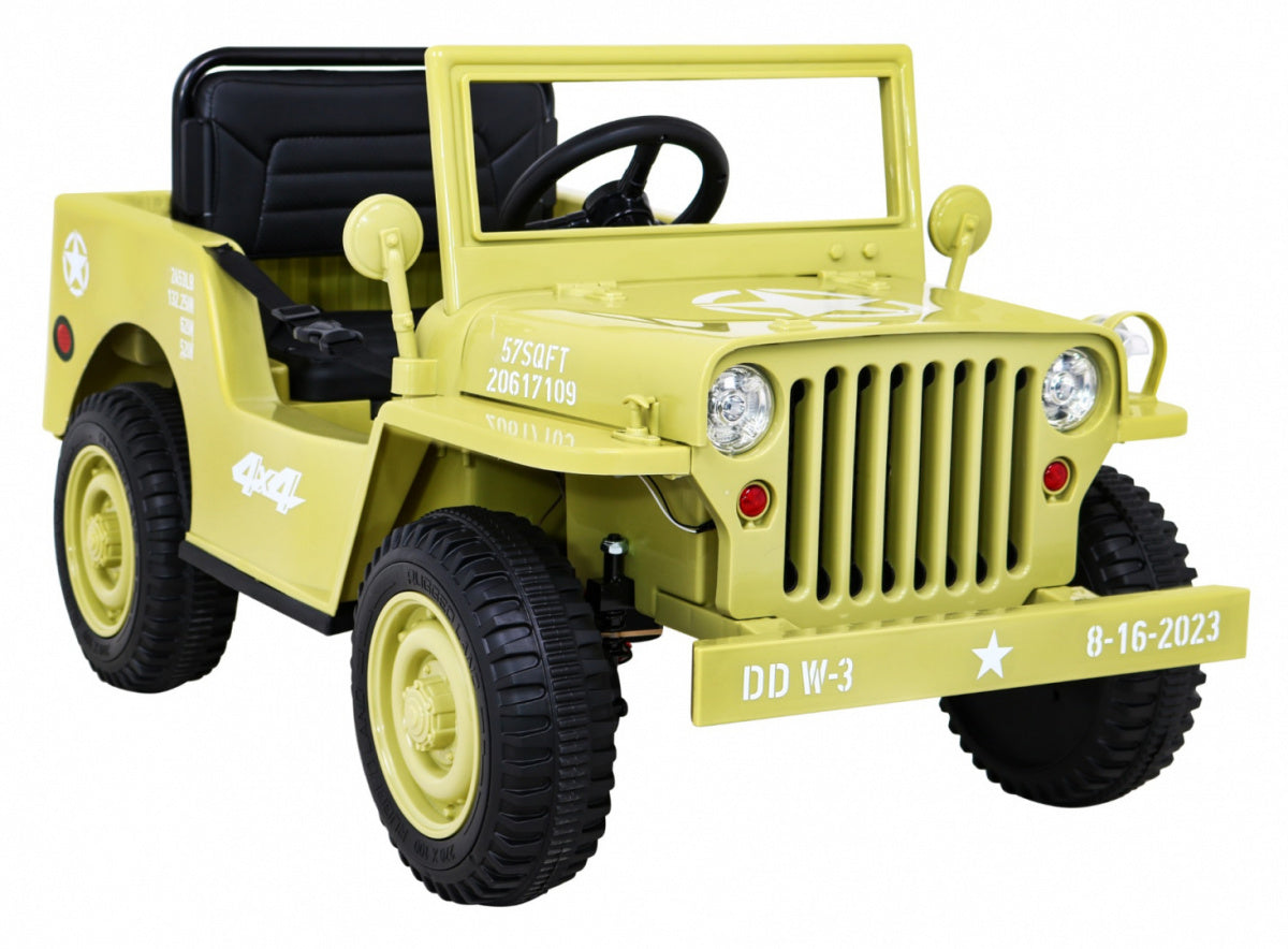 Auto na akumulator Retro Military - bež