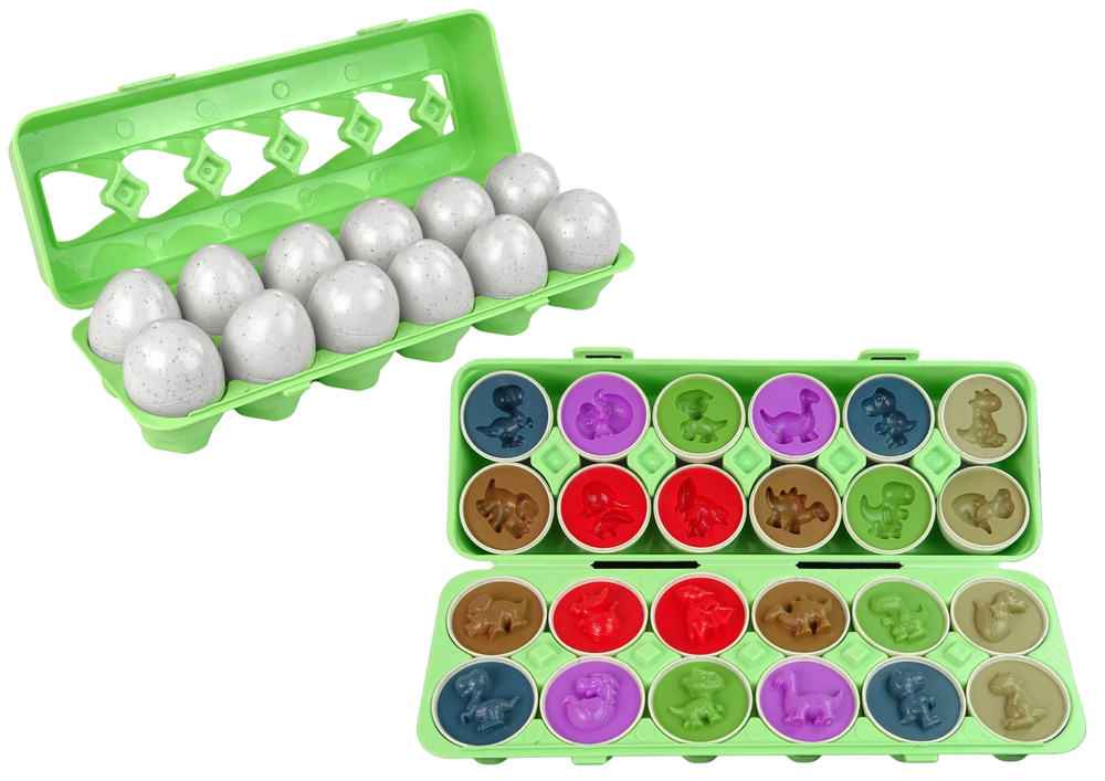 Obrazovni set za razvrstavanje jaja Dinosauri - Puzzle od 12 dijelova