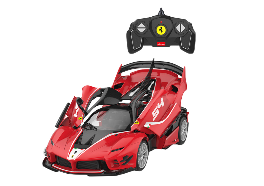 Licencirani auto na daljinsko upravljanje i sastavljanje Rastar  1:18 Ferrari FXXK EVO - crveni - 88 elemenata