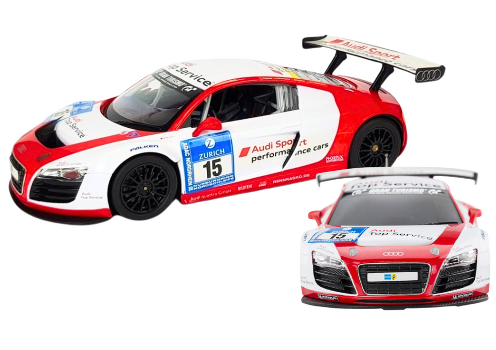 Licencirani auto na daljinsko upravljanje AUDI R8 LMS 1:24 - bijelo/crveni
