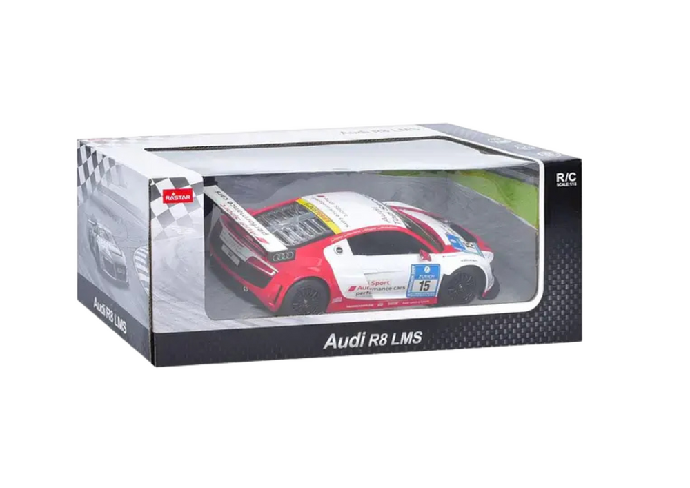 Licencirani auto na daljinsko upravljanje AUDI R8 LMS 1:24 - bijelo/crveni