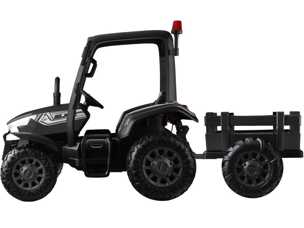 Veliki traktor s prikolicom 4×4 – crni