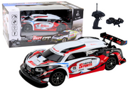 Auto na daljinsko upravljanje Sports Car 1:16 Drift sa promjenjivim kotačima - bijelo/crveni