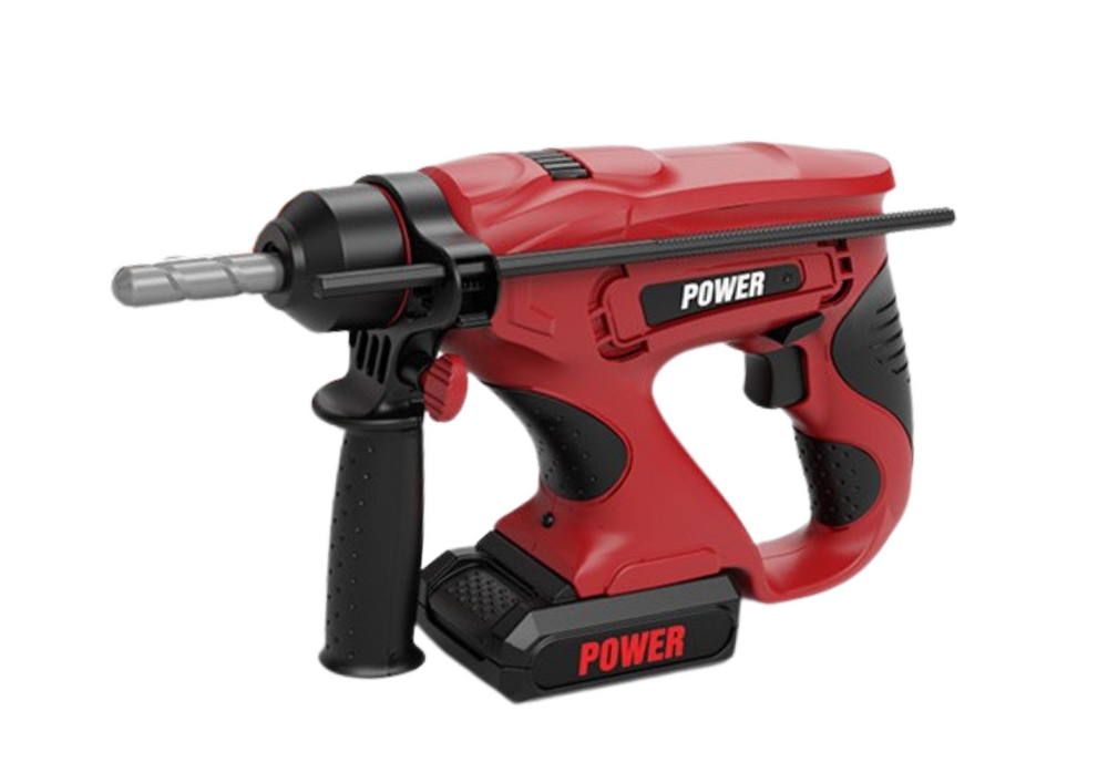 Dječja bušilica za igru na baterije Powered Drills - crvena