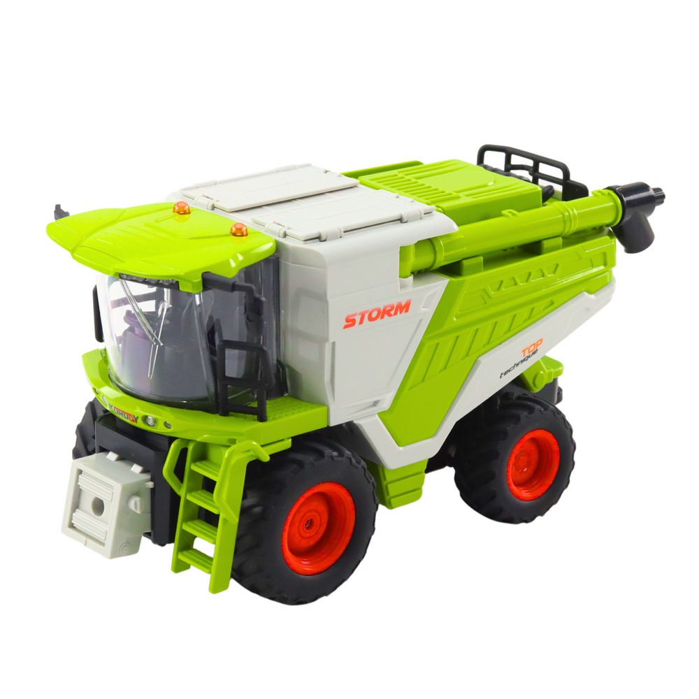 Kombajn na daljinsko upravljanje Combine Harvester s nastavkom za berbu žita crveno/zeleni