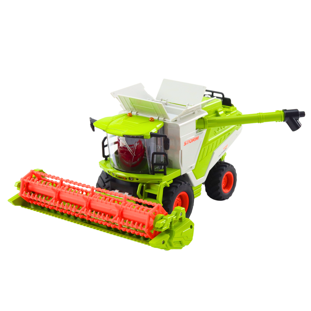 Kombajn na daljinsko upravljanje Combine Harvester s nastavkom za berbu žita crveno/zeleni