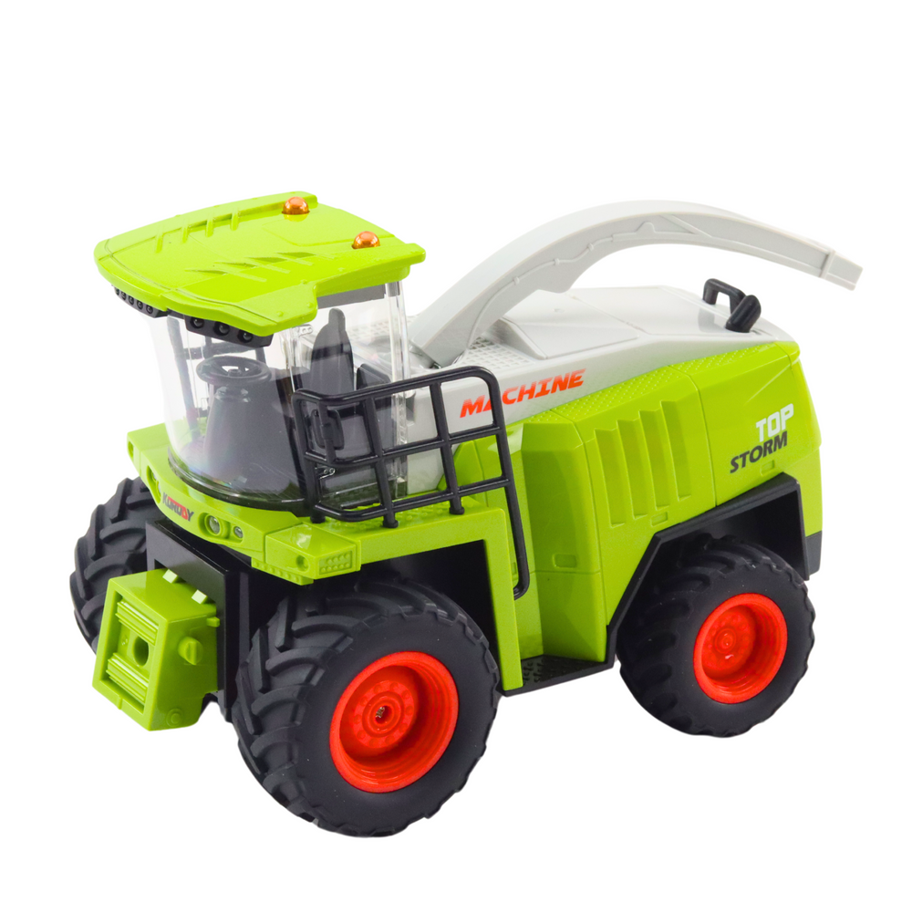 Kombajn na daljinsko upravljanje Combine Harvester s nastavkom za kukuruz 2.4G - zeleno/bijeli