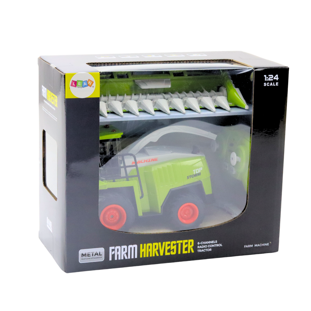 Kombajn na daljinsko upravljanje Combine Harvester s nastavkom za kukuruz 2.4G - zeleno/bijeli
