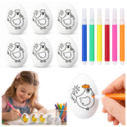 Easter Styrofoam Eggs For Painting Markers Markers Hen 6pcs