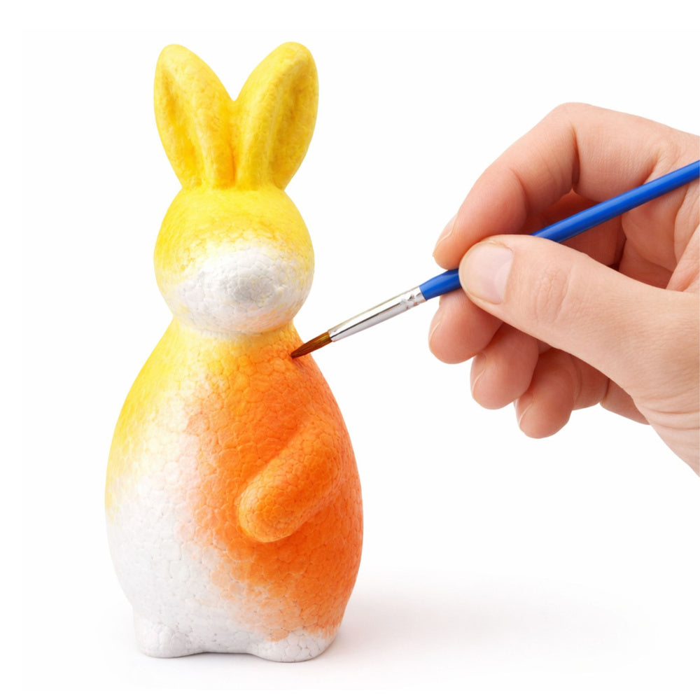Bunny Styrofoam Decorations Painting Kit 2 Eggs Paints