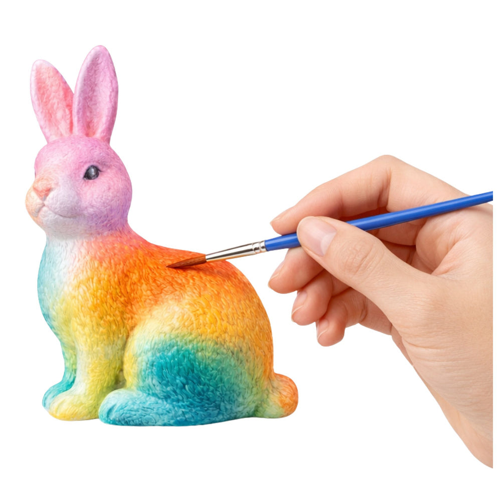 Bunny Styrofoam Decorations Painting Kit Paint Brush