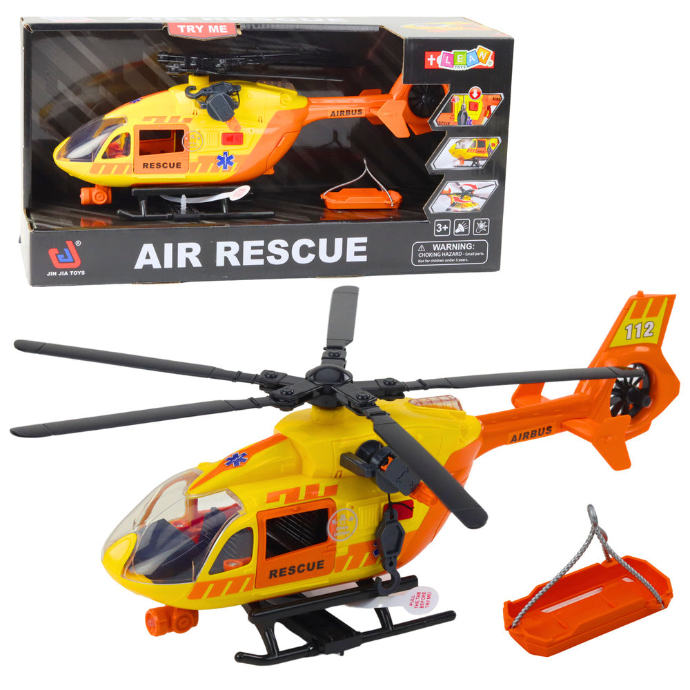 Spasilački helikopter za igru sa zvučnim efektima 1:12 - narančasti
