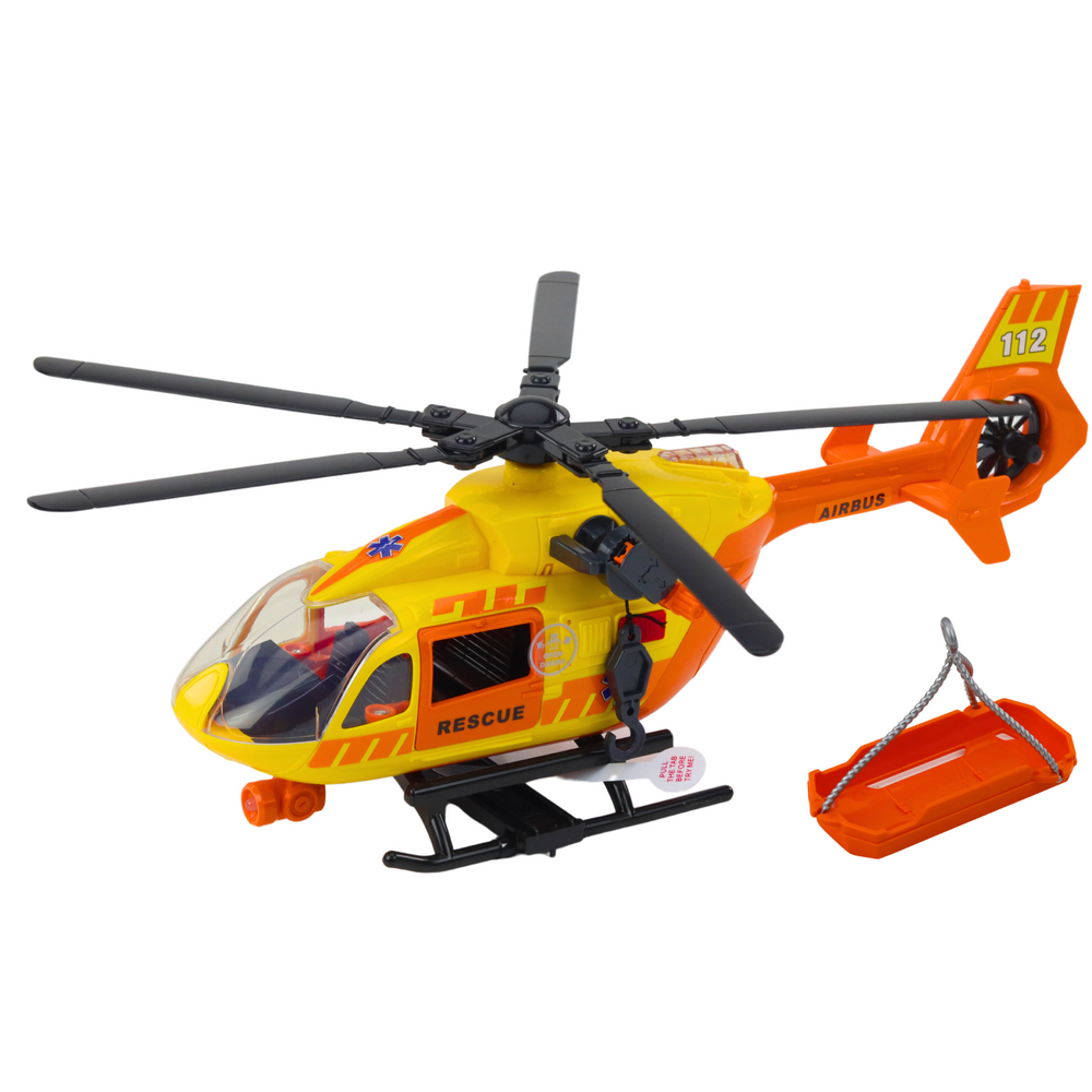 Spasilački helikopter za igru sa zvučnim efektima 1:12 - narančasti