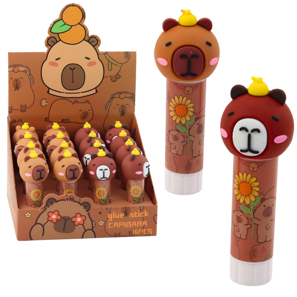 Glue Stick School Office Capybara Brown