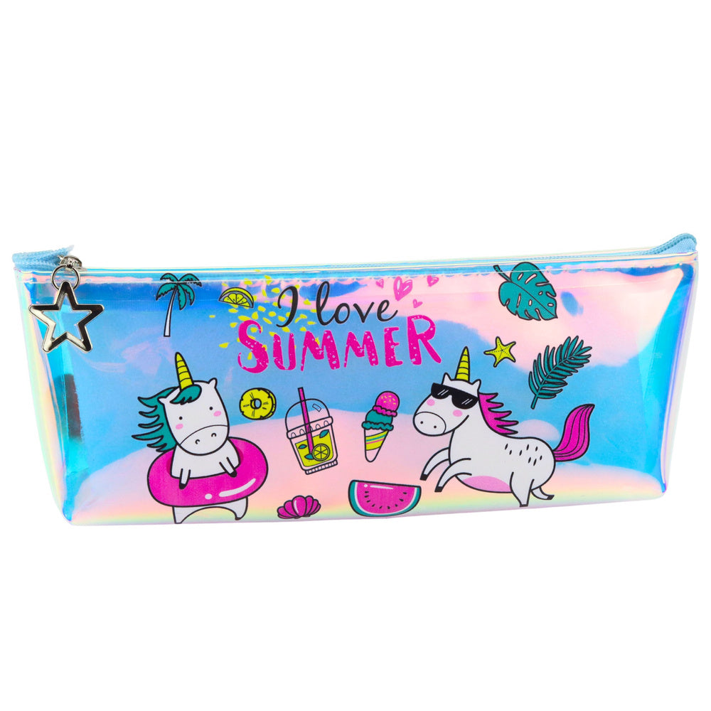 Školska pernica Summer Unicorns  20x8cm - plava
