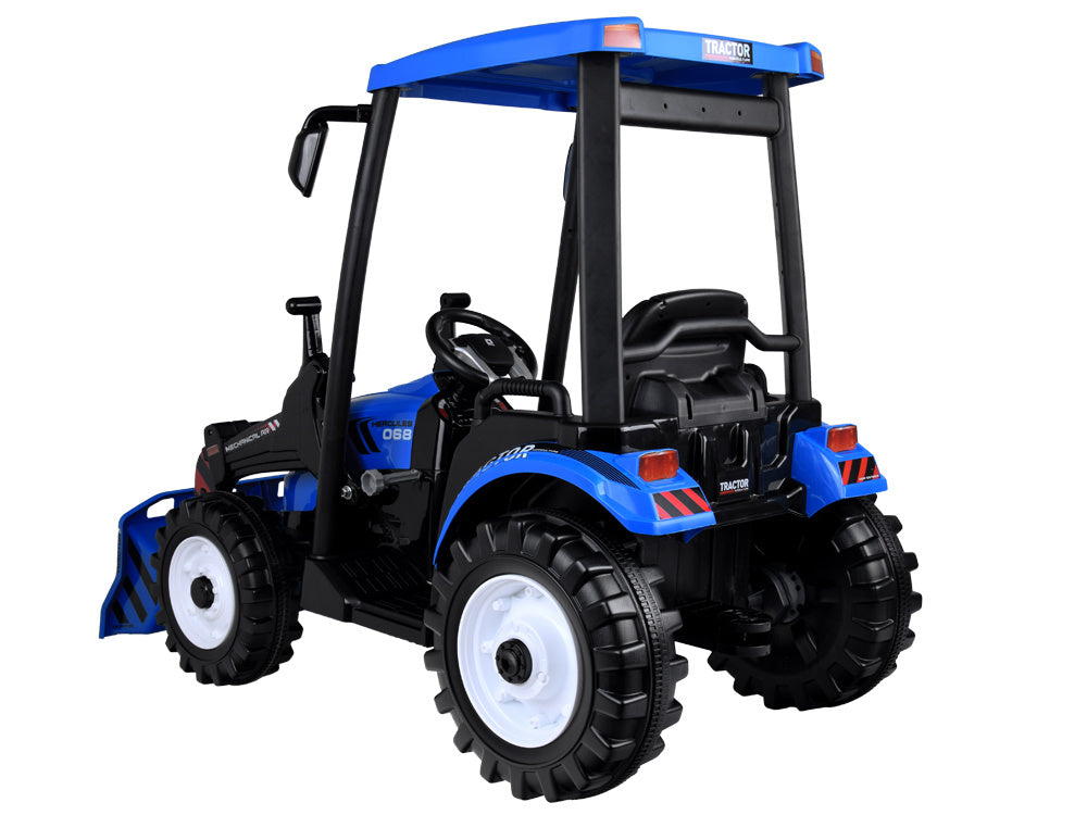 Traktor bager AKU s prikolicom plavi