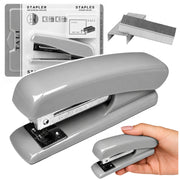 Metal Office Stapler Up to 25 Sheets 24/6 26/6 Staples Gray
