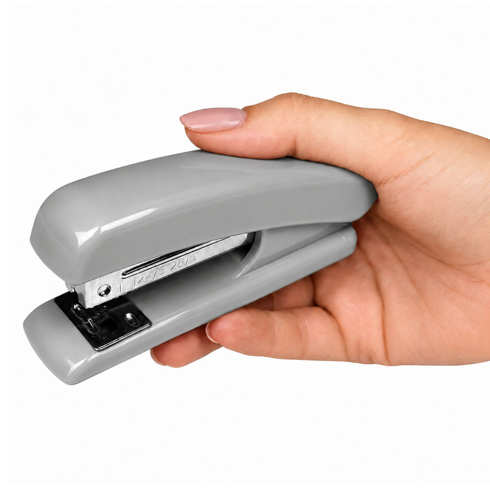 Metal Office Stapler Up to 25 Sheets 24/6 26/6 Staples Gray