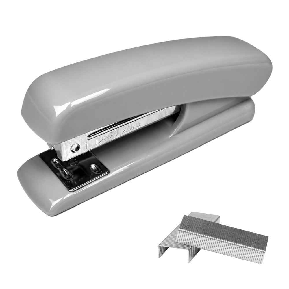 Metal Office Stapler Up to 25 Sheets 24/6 26/6 Staples Gray
