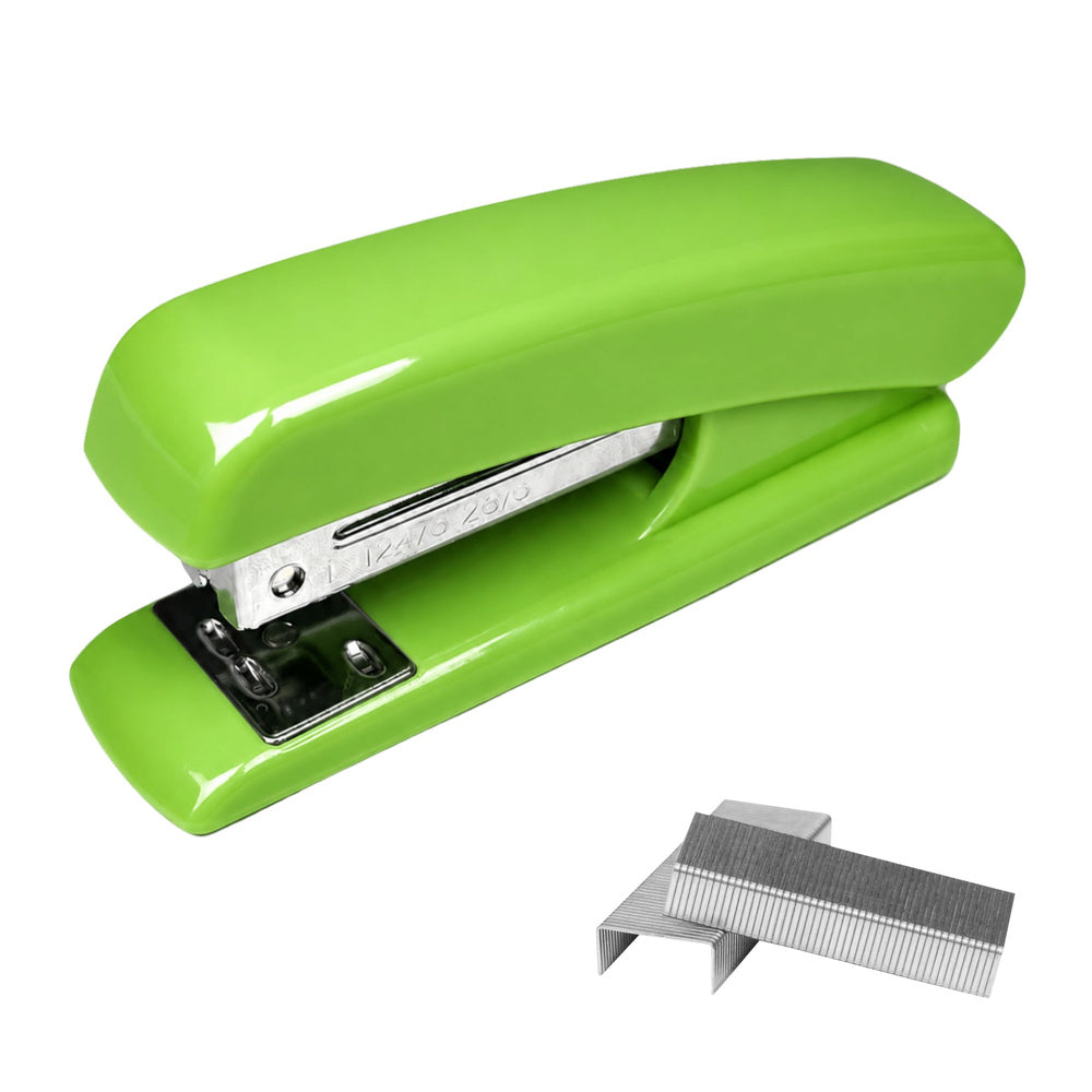 Metal Office Stapler Up to 25 Sheets 24/6 26/6 Staples Green