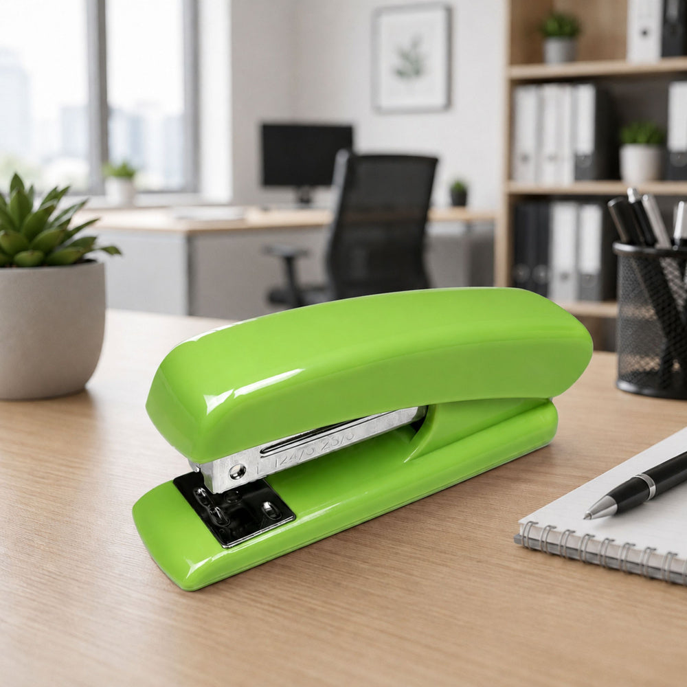 Metal Office Stapler Up to 25 Sheets 24/6 26/6 Staples Green
