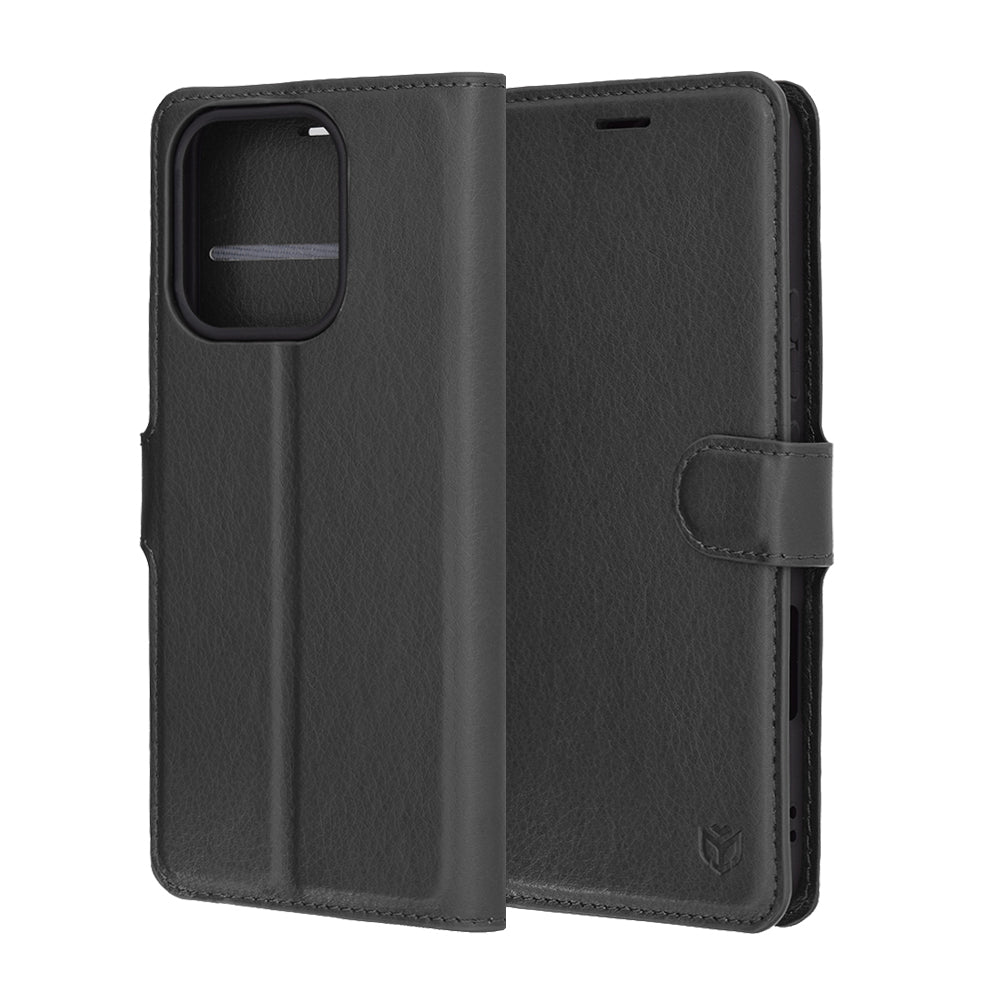 Techsuit Leather Folio flipové pouzdro pro Honor 400 Lite – černé