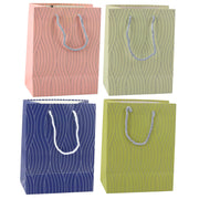 Paper Gift Bag Silver Wavy Lines 23 x 18 x 10.5 cm