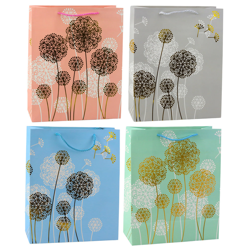 Gift Bag Dandelions Gold Elements 32 x 26 x 12cm