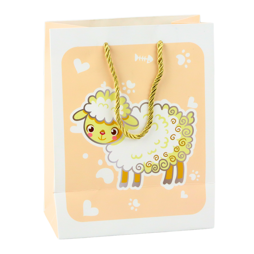 Gift Bag 3D Animals Pastel 23x 18 x 10cm